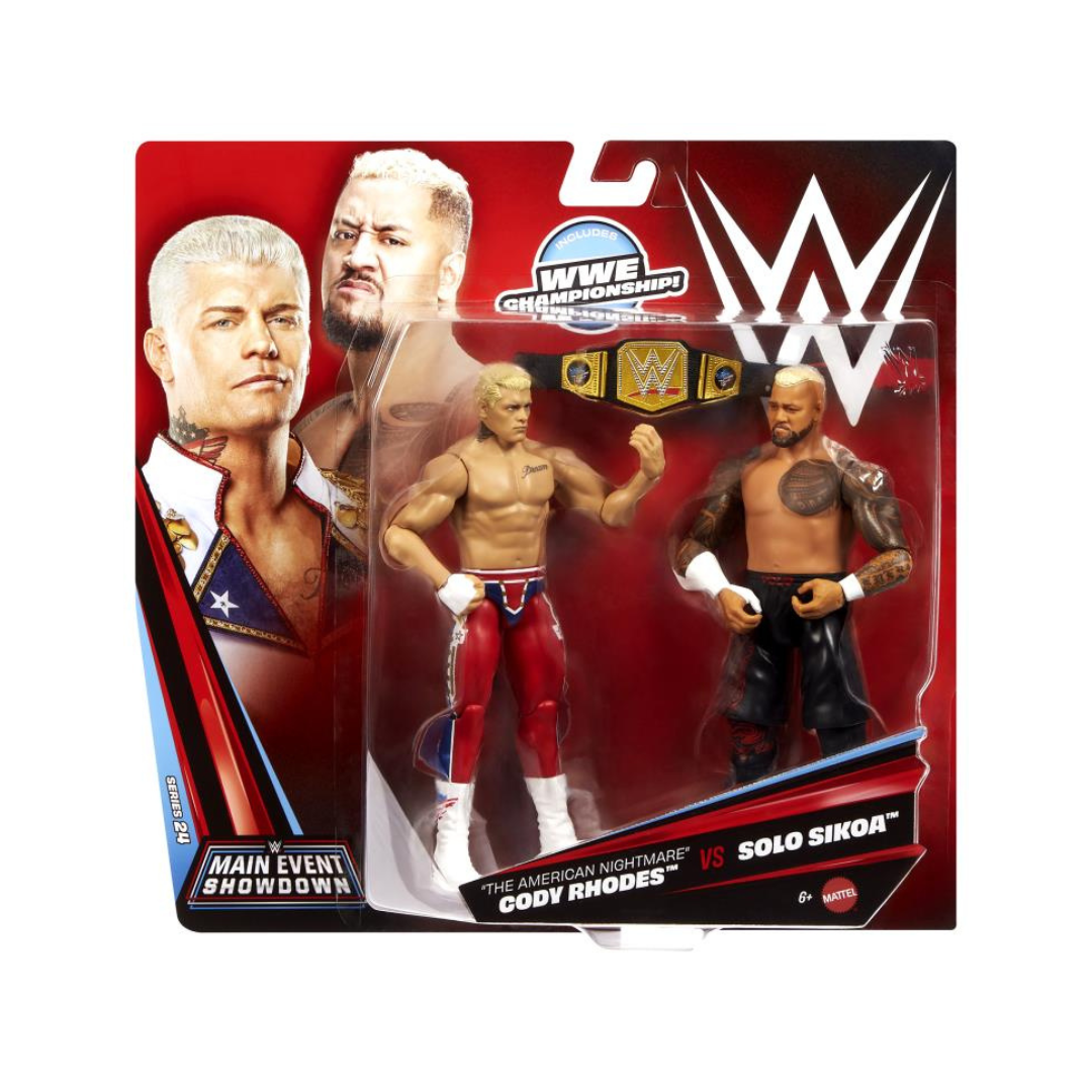 Mattel: WWE Championship Showdown Series 24 Cody Rhodes vs. Solo Sikoa Two-Pack