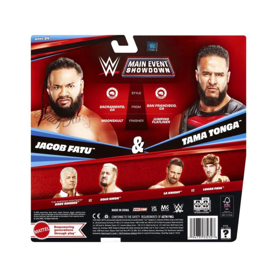 Mattel: WWE Championship Showdown Series 24 Tama Tonga vs. Jacob Fatu Two-Pack