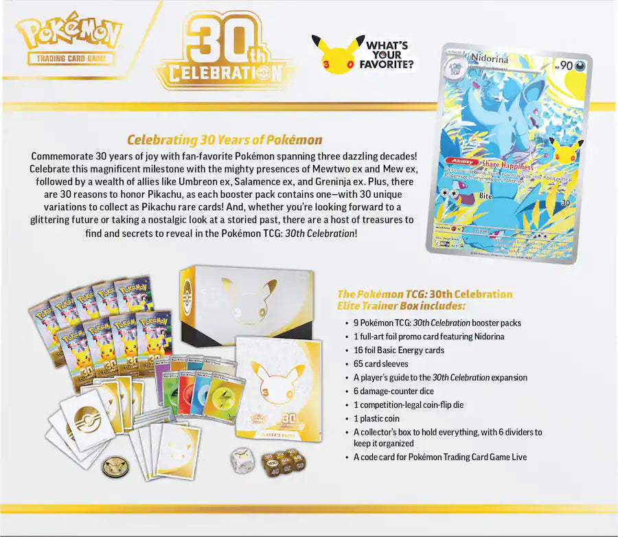 Pokémon - Trading Card Game: 30th Celebration Elite Trainer Box