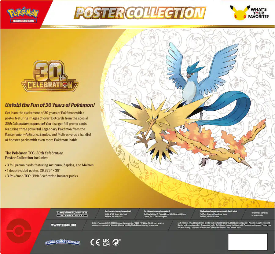 Pokémon - Trading Card Game: 30th Celebration Poster Collection