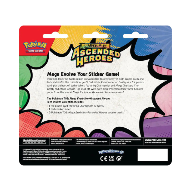 Pokémon - Mega Evolution - Ascended Heroes Tech Sticker Collection- Gastly