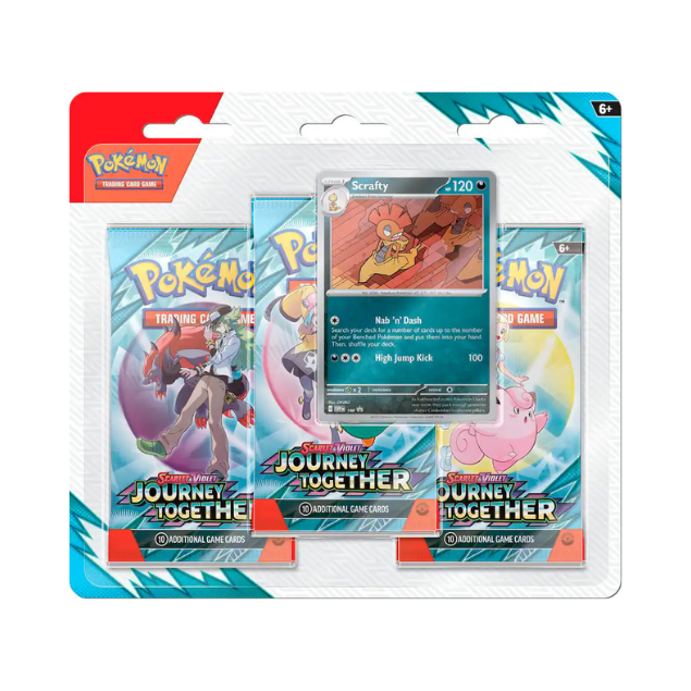 Pokémon - Scarlet & Violet Journey Together 3 Pk Booster - Styles May Vary