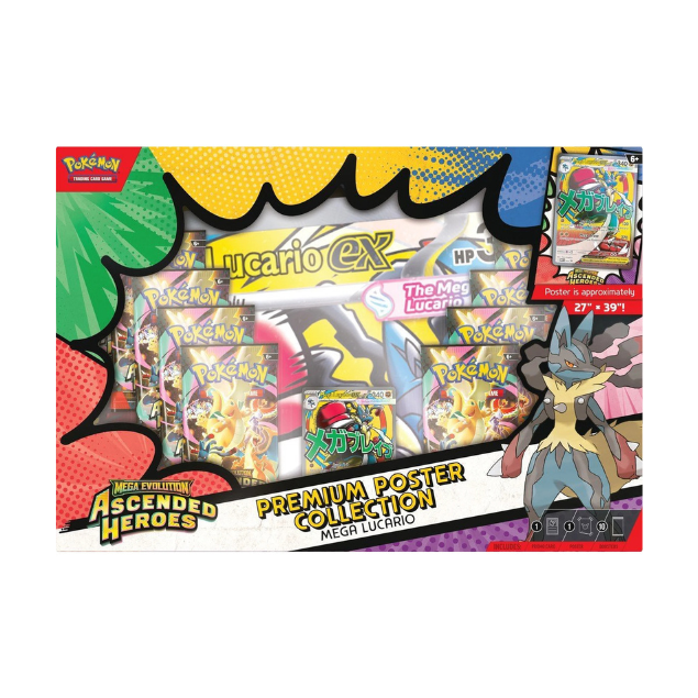 Pokémon - Trading Card Game: Mega Evolution Ascended Heroes Premium Poster Collection - Mega Lucario ex