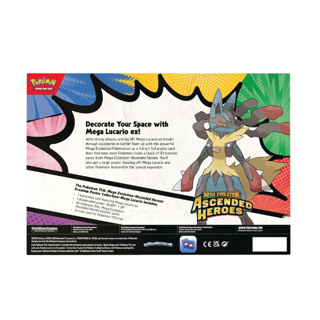 Pokémon - Trading Card Game: Mega Evolution Ascended Heroes Premium Poster Collection - Mega Lucario ex