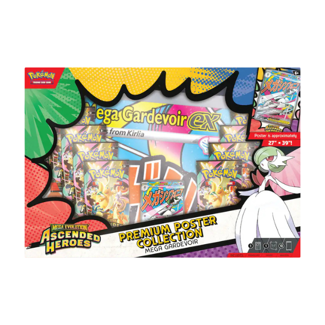 Pokémon - Trading Card Game: Mega Evolution Ascended Heroes Premium Poster Collection - Mega Gardevoir ex