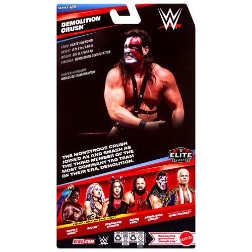 Mattel: WWE Elite Collection Series 125 Demolition Crush Action Figure
