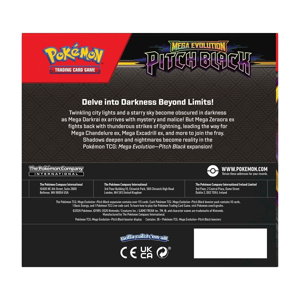 Pokémon - Trading Card Game: Mega Evolution - Pitch Black Booster Box