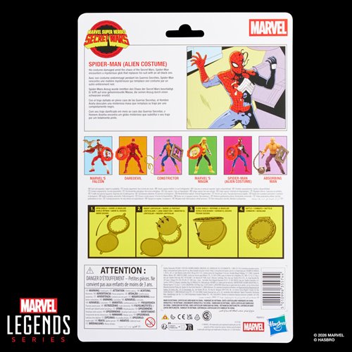 Hasbro: Secret Wars Marvel Legends Series Spider-Man (Alien Costume) 6-Inch Action Figure
