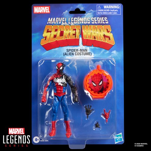Hasbro: Secret Wars Marvel Legends Series Spider-Man (Alien Costume) 6-Inch Action Figure